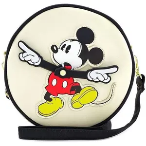Loungefly x Disney Mickey Mouse Clock Arms Circle Crossbody Bag pas cher