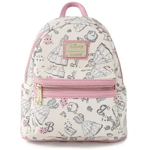 MINI SAC A DOS BELLE CREME AOP / LA BELLE ET LA BÊTE / LOUNGEFLY pas cher