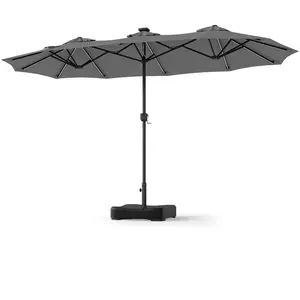 Costway2 x 4M Parasol de Jardin Double Face Parasol avec 108 Lampes LE... pas cher