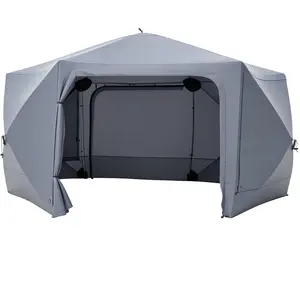 CostwayTonnelle de Jardin Barnum Pliant avec Moustiquaires à Rideau Am... pas cher