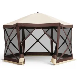 CostwayTonnelle Pop-up avec Moustiquaire Tente de Réception Pliante 35... pas cher