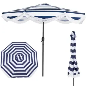CostwayParasol de Jardin Exterieur Ø2,7M Parasol de Plage Inclinable 3... pas cher