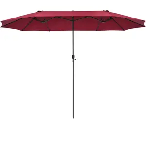 CostwayParasol de Jardin Extérieur 470 x 280 CM Grande Taille XXL Para... pas cher
