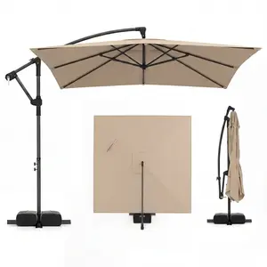 Costway2,5 x 2,5 M Parasol Déporté avec Rotation à 360° Parasol de Pl... pas cher