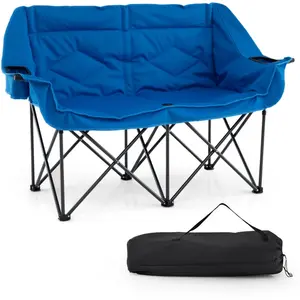 CostwayChaise de Camping à 2 Places Chaise de Jardin Pliante avec Pied... pas cher