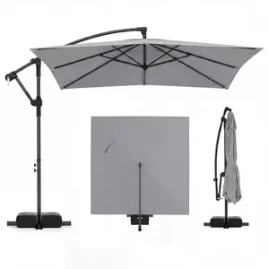 Costway2,5 x 2,5 M Parasol Déporté avec Rotation à 360° Parasol de Pla... pas cher