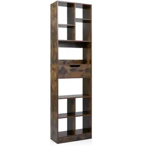 CostwayBibliothèque à 10 Compartiments Ouverts Meuble de Rangement en ... pas cher
