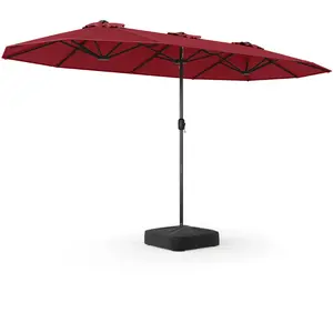 CostwayParasol de Terrasse Double de 340 cm de Haut Extra Large 396 Cm... pas cher