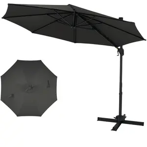 CostwayParasol Deporte 3x3M avec 8 Baleines&Manivelle Lisse Réglable e... pas cher