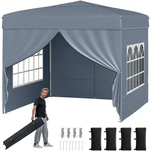CostwayTonnelle Pliante 3x3 Imperméable Tonnelle de Jardin Exterieur a... pas cher