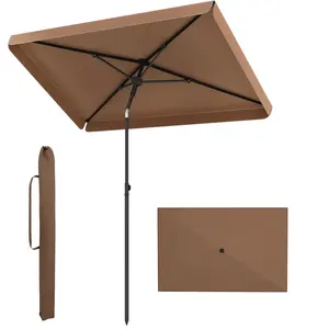 CostwayParasol Inclinable Rectangulaire 200 x 130 CM Parasol avec Incl... pas cher