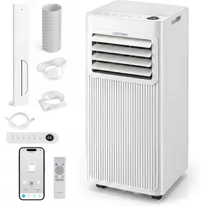Climatiseur Mobile 7000BTU 21kW Wifi R290 COSTWAY-RefroidissementDéshu...