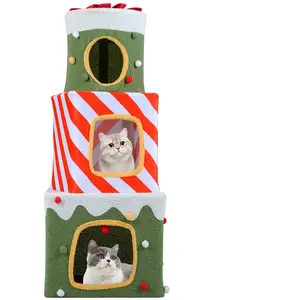 CostwayArbre à Chat de Noël pour Chats Meuble d'Escalade pour Chats Mi... pas cher