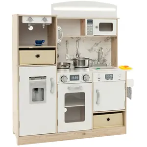 CostwayCuisine pour Enfants Cuisine de Jeu en Bois avec Lumières LED R...Vendu parcostway