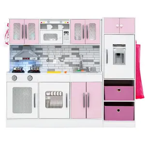 CostwayEnsemble de Cuisine en Bois avec Lumières et Sons Grande Cuisin... pas cher