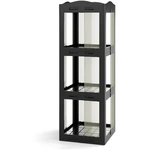 CostwayBibliothèque Pliante Rotative Étagère Tournante à 360° Biblioth... pas cher