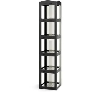CostwayBibliothèque Pliante Rotative Étagère Tournante à 360° Biblioth... pas cher