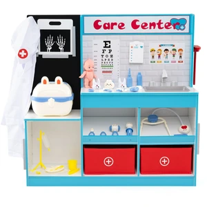 CostwayCentre Médical en Bois Enfants avec Zone d'Examen Film Radiogra... pas cher