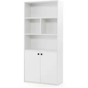 Étagère à 5 Niveaux avec Portes Doubles Bibliothèque de 155 cm de Haut avec Cubes Ouverts et ÉtagèreVendu parcostway