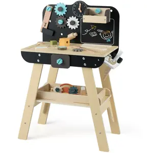CostwayBanc d'Outils Atelier de Construction en Bois avec Outils Jouet... pas cher