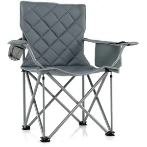 CostwayChaise de Camping Chaise Pliante d'Extérieur Robuste avec Poche... pas cher