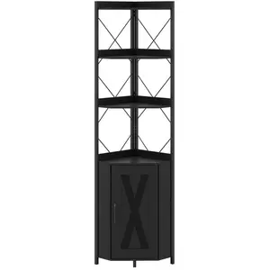 Costway Armoire d'Angle avec Rangement à 5 Étagères Étagère d'Angle Ha... pas cher