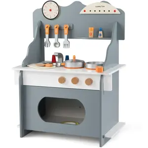 CostwayCuisine en Bois pour Enfants Cuisine Jouet pour Tout-Petits ave... pas cher