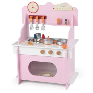 CostwayCuisine en Bois pour Enfants Cuisine Jouet pour Tout-Petits ave... pas cher