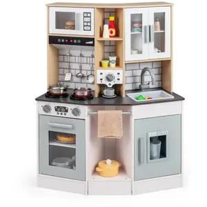 CostwayCuisine de Jeu pour Enfants Jouet Cuisine avec Son Lumière Cuis... pas cher