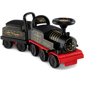 CostwayJouet Train avec Wagon avec Batterie 6V Rangement sous le Siège... pas cher