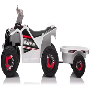 CostwayQuad Électrique Enfant avec Remorque Arrière Voiture Roues Rési...Vendu parcostway