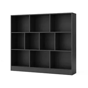 CostwayBibliothèque à 10 Cases Armoire de Rangement Autoportante à 3 N... pas cher