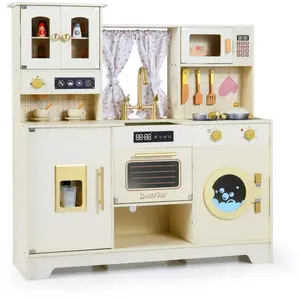 CostwayEnsemble de Cuisine Jouet de Simulation avec Cuisinières Robine... pas cher