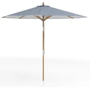 CostwayParasol Rond de 280 cm Parasol de Table de Marché en Bambou ave... pas cher
