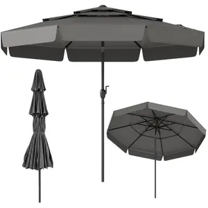 CostwayParasol de Terrasse 3 M Parasol de Marché Extérieur avec Dessus... pas cher