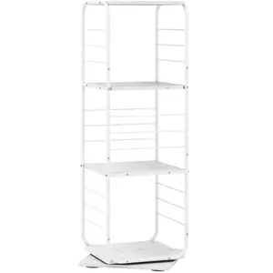 Costway Bibliothèque Tournante à 4 Niveaux Tour de Livres Pivotante à ... pas cher