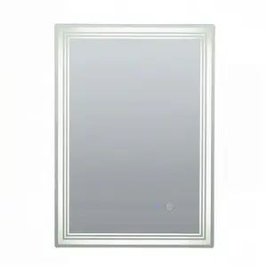 CostwayMiroir de Salle de Bain LED 70 x 50 CM Miroir Mural avec Anti-buée Mémoire 3 Couleurs de Lumière Gradation Progressive Contrôle Tactile pas cher