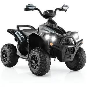 CostwayVoiture Electrique pour Enfants 12V 7Ah LED Musique Pédale Klax... pas cher