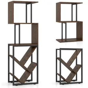 Costway Bibliotheque à 6 Niveaux Etagere Rangement en Forme S avec 5 C...Vendu parcostway