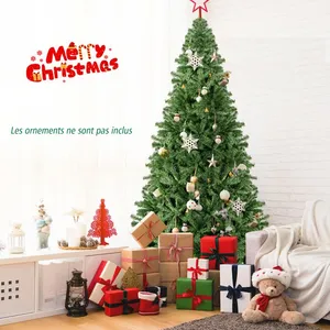 Sapin de Noël Artificiel 270 CM COSTWAY Aiguilles en PVC avec 2132 Bra... pas cher