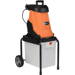 Broyeur de Jardin Électrique 2800W COSTWAY Bac de Collecte de 50L Diam...
