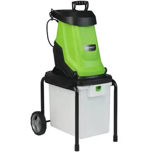 Broyeur de Jardin Électrique 2800W COSTWAY Bac de Collecte de 50 L Dia...
