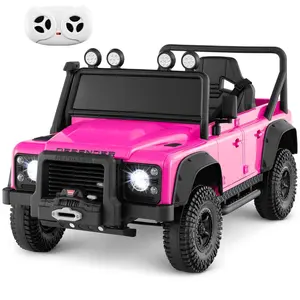 CostwayVoiture Jouet Land Rover sous Licence Voiture Electrique 12V po... pas cher