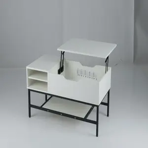 CostwayTable Basse à Plateau Relevable avec Compartiment Caché Table e... pas cher