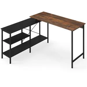 CostwayBureau Gaming d Angle Réversible Grand Bureau en L 135 x 120 cm... pas cher