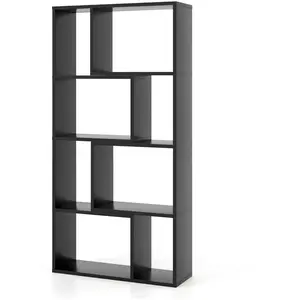 CostwayBibliothèque Géométrique à 4 Niveaux 120 cm de Haut Etagères Ou... pas cher