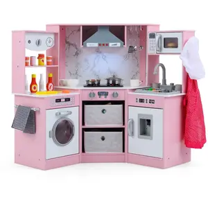 CostwayCuisine de Jeu en Bois pour Enfants Cuisine d'Angle avec Lumièr...Vendu parcostway