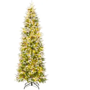 CostwaySapin de Noël Artificiel de 220 cm Arbre de Noël à Charnières F... pas cher