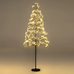 CostwaySapin Noël Illuminé de 1,5 m avec 1000 LED Blanc Chaud Cèdre Ar... pas cher