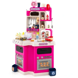 CostwayEnsemble de Cuisine pour Enfants Cuisine d'Angle avec Sons et L... pas cher